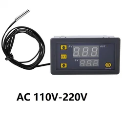 Digital Temperature Controller Thermostat with Sensor for Heating and Cooling Control (W3230 110-220V)