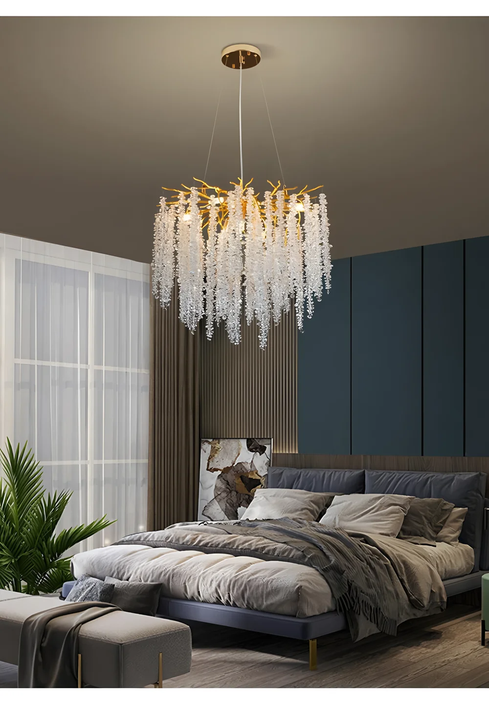 Modern New Crystal Chandelier Image 3
