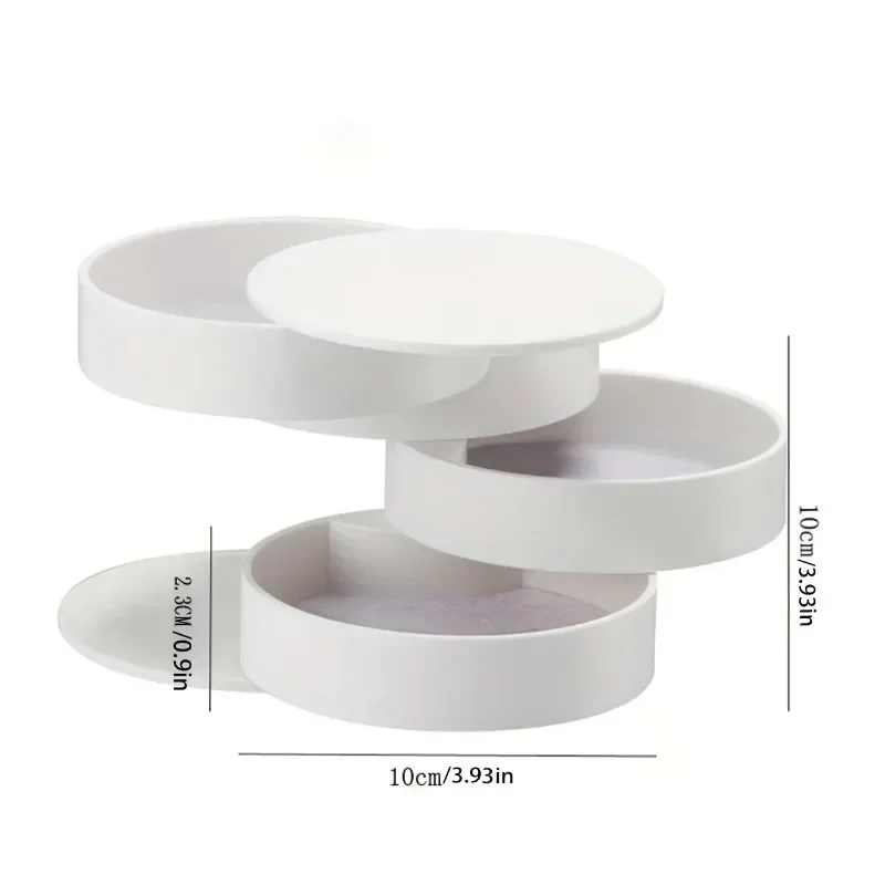 Multi-layer Rotating Desktop Storage Box Hair Accessories Jewelry Makeup BoxNWith Lid Dustproof Jewelry Box Jewelry Storage Box