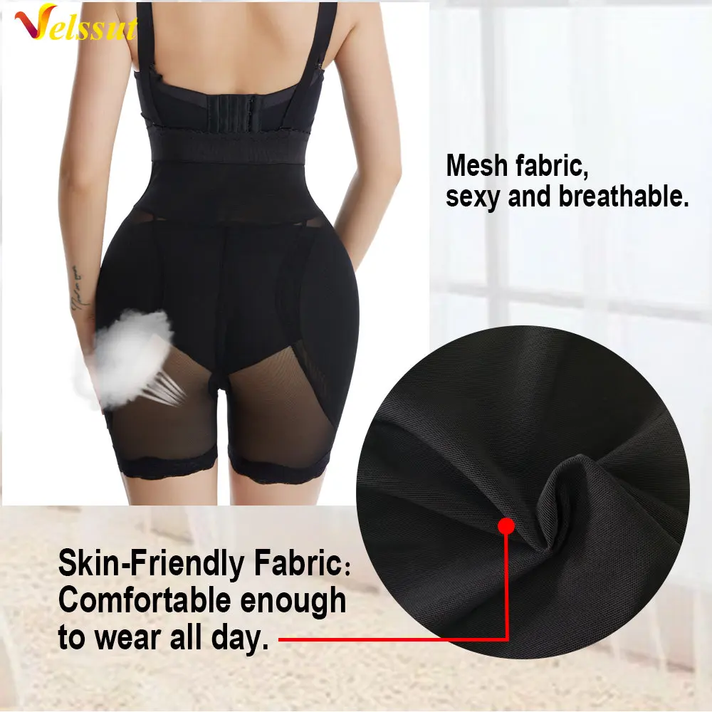 Velssut Bodysuit Shapewear for Women with Pad Tummy Control Body Shaper Butt Lifter Shorts Push Up Shapewear Ladies Under Dress