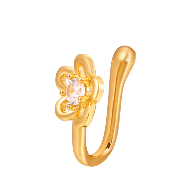 Crystal Dragon Fake Nose Ring Butterfly Non Piercing Clip On Nose Ring Indian Style Nose Cuff Fake Piercing Septum Nariz