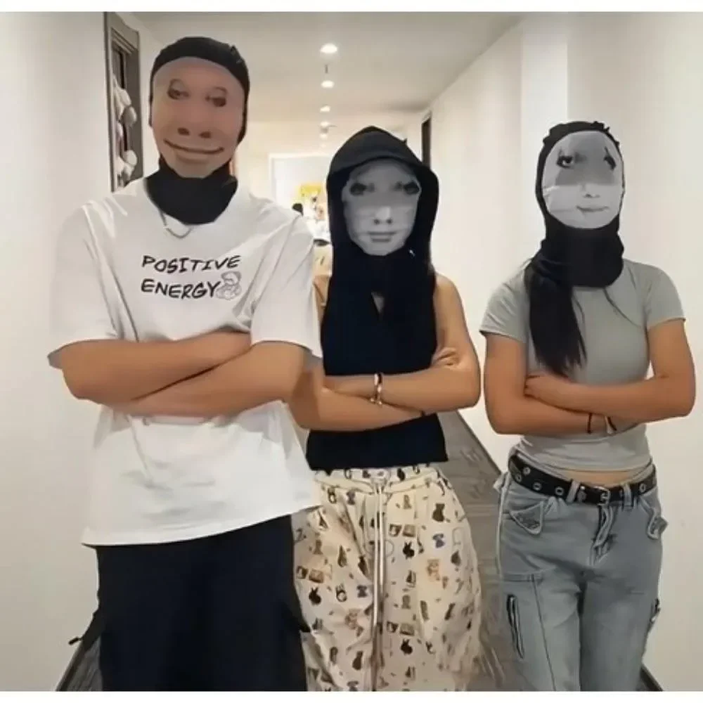 Face Mask Cosplay 3D Printed Mask Stretch Mesh Full Face Mask Men and Women Role Play Headdress Hip Hop Fashion Balaclava Headdress