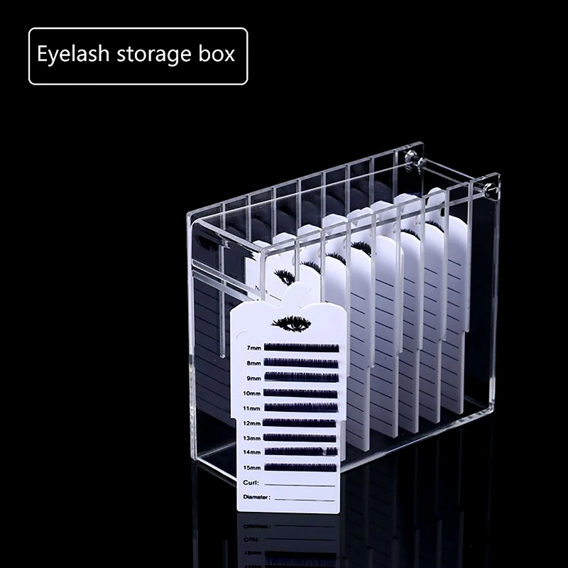 

Acrylic 8 Layers clear Eyelash Storage Box Eyelashes Extension Transparent Box Makeup Tool False Eyelashes Display Container