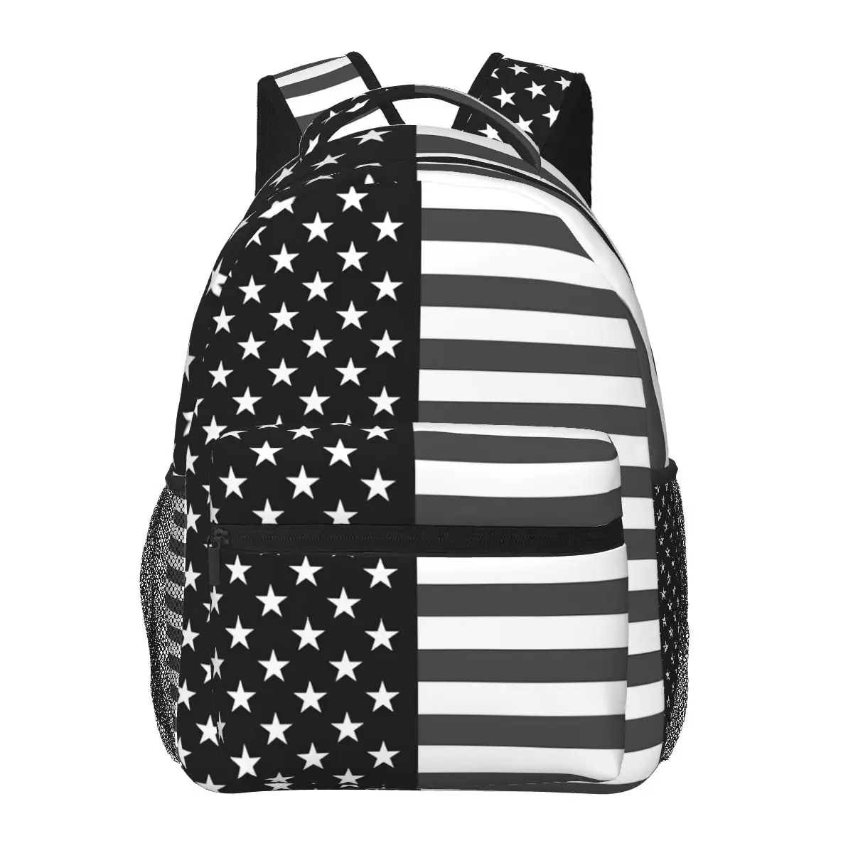 

Монохромный рюкзак с флагом США для девочек и мальчиков, дорожные рюкзаки для подростков, школьная сумка