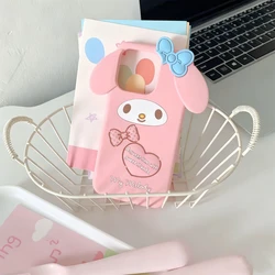 Whimsical 3D Pink Rabbit Silicone Phone Case Cover - iPhone 4 4 S (1)