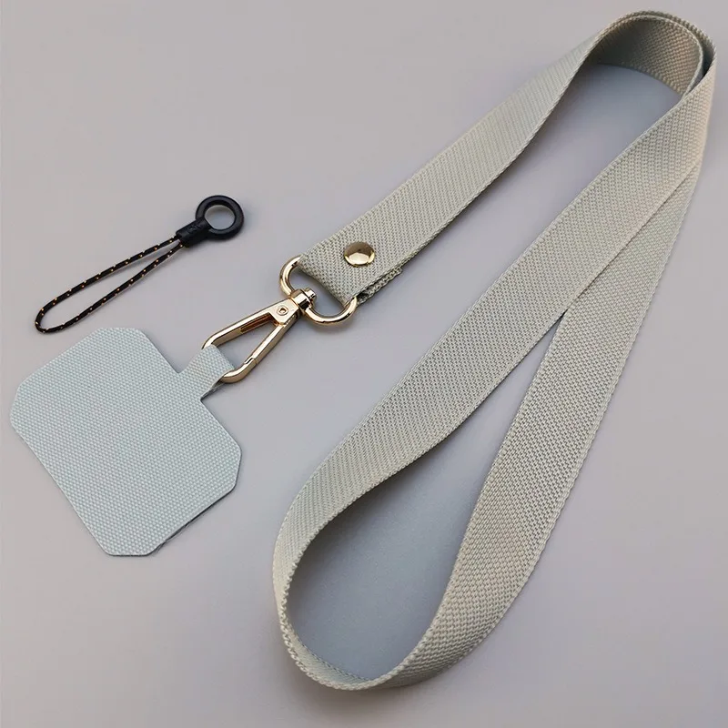 Durable Solid Color Phone Lanyard with Anti-Lost Pendant