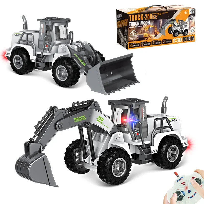 RC Dump Truck 1/30 Remote Control Excavator Bulldozer Radio Model Rc Car Construction Vehicle Toy Boys Children Kids Gifts