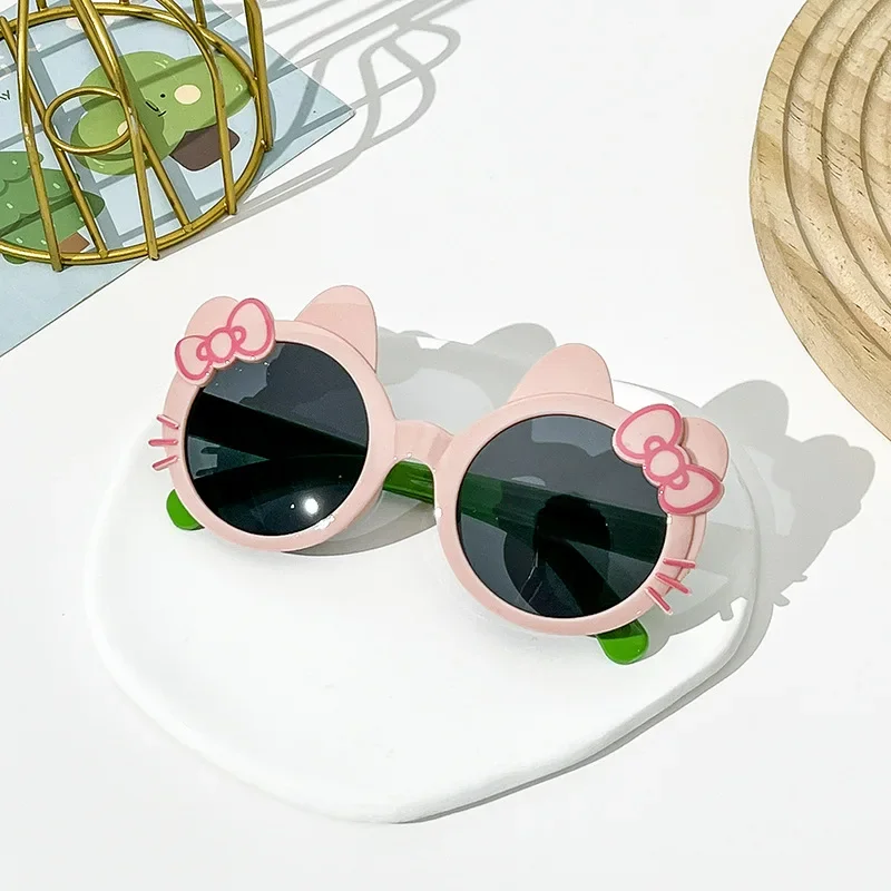 New Children Lovely Sunglasses Baby New Bow Fashion Sunvisor Sun Glasses Summer Girl Cat Kitty Eyewear Kids Cute Oculos