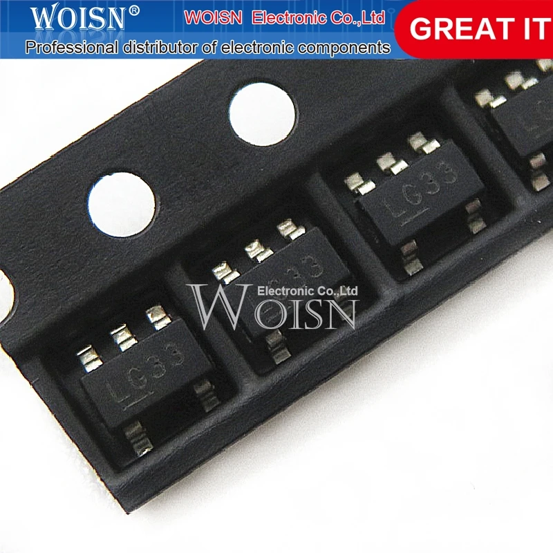 

100 шт MIC5219-3.3BM5 silkscreen: LG33 SOT23-5