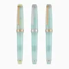 2025 New Style Jinhao Transparent Ice Blue Fountain Pen Luxury Gold/silver Clip, 12.4mm Inking Pens, Smooth Writing EF/F/M 2