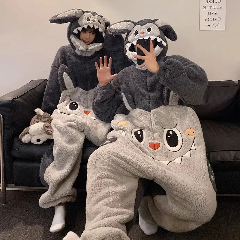 Adult Labubu Cosplay Costume Kigurumi Onesie Anime Nightgown Halloween Cartoon Pajamas