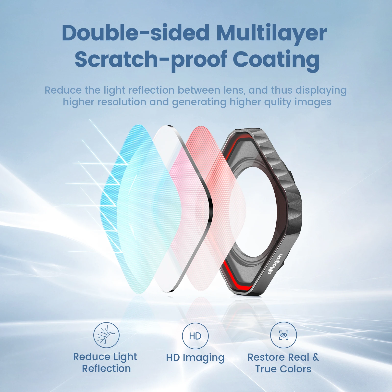 thumbnail image 2 of For Insta360 Ace Pro 2 UV ND8 ND16 ND32 ND64 Filter Waterproof Anti Glare Lens Protector Cycling Surf Travel Camera Accessories 2 of 13