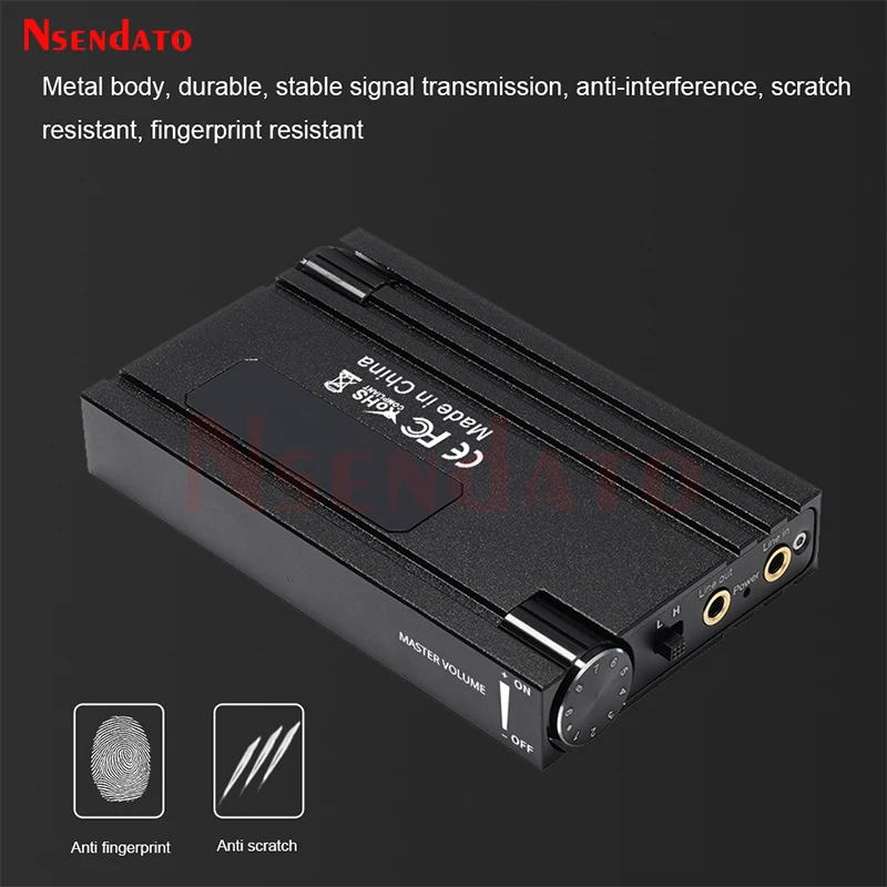 16-600Ω HiFi BASS Headphone Amplifier With BT V5.0 HiFi Bass Boost Earphone Amplifier Rechargeable 3.5mm With Volume Control