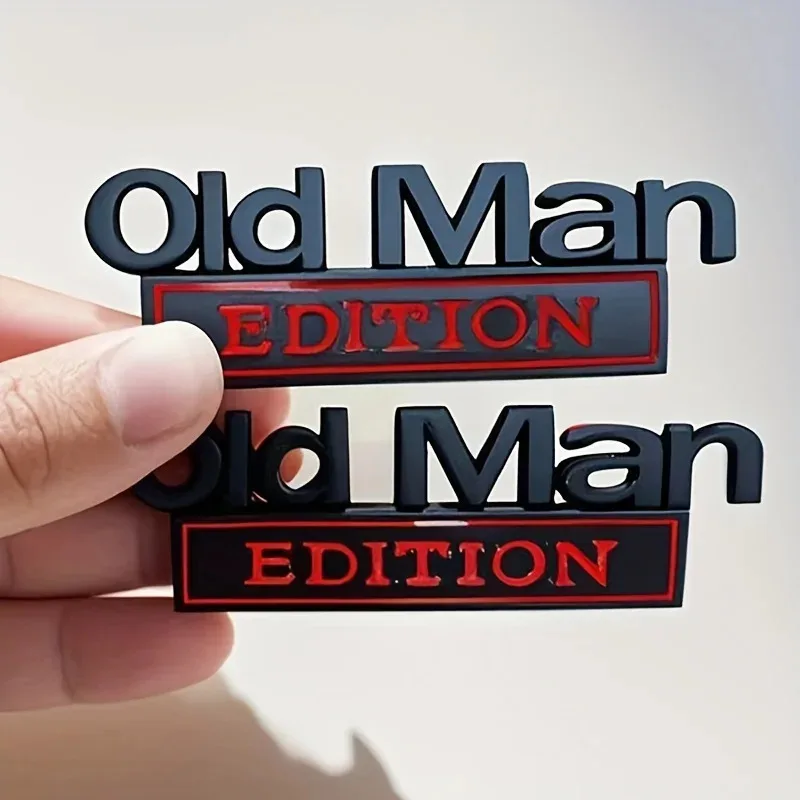 노인 에디션 3D 엠블럼 스티커 배지 펜더 재미있는 데칼 자동차 트럭 교체용 도어 장식 유니버설 자동차 SUV용