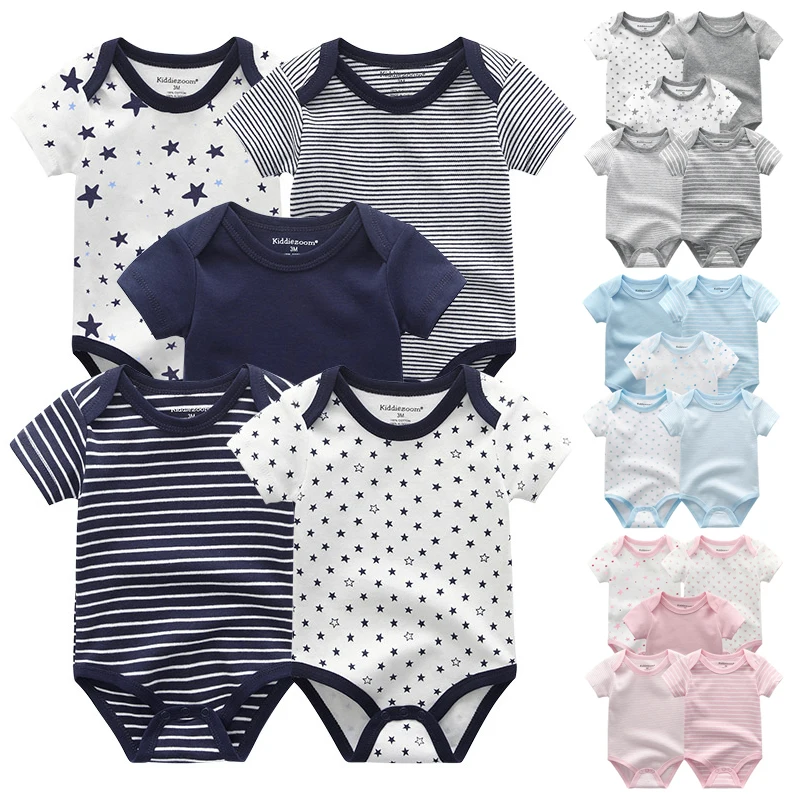 5 шт., детское хлопковое боди с мультяшным пр...