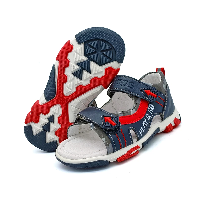 1pair Summer Boy PU Leather Orthopedic arch support Sandals Children Shoes