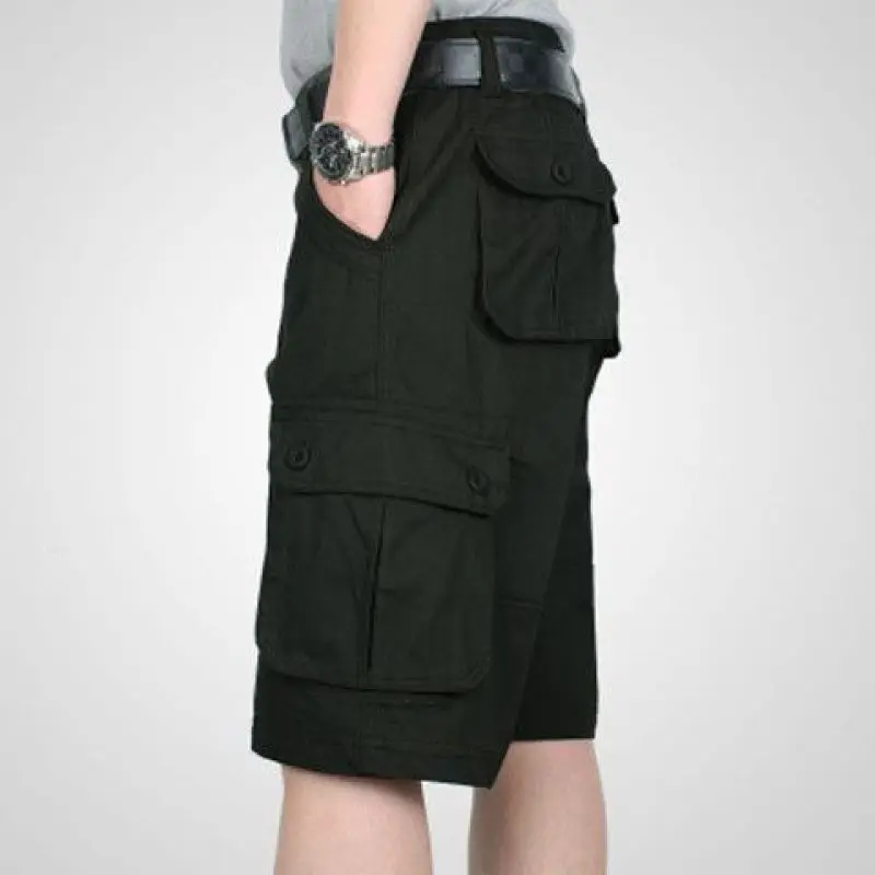 Men's Clothes Summer Casual Camouflage Shorts Middle-aged Multi-pocket Pants Outdoor Loose Pants