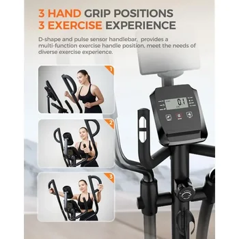 pooboo Elliptical Machine, Elliptical Exercise Machine with 16-Level Resistance&Hyper-Quiet Magnetic Driving System 2