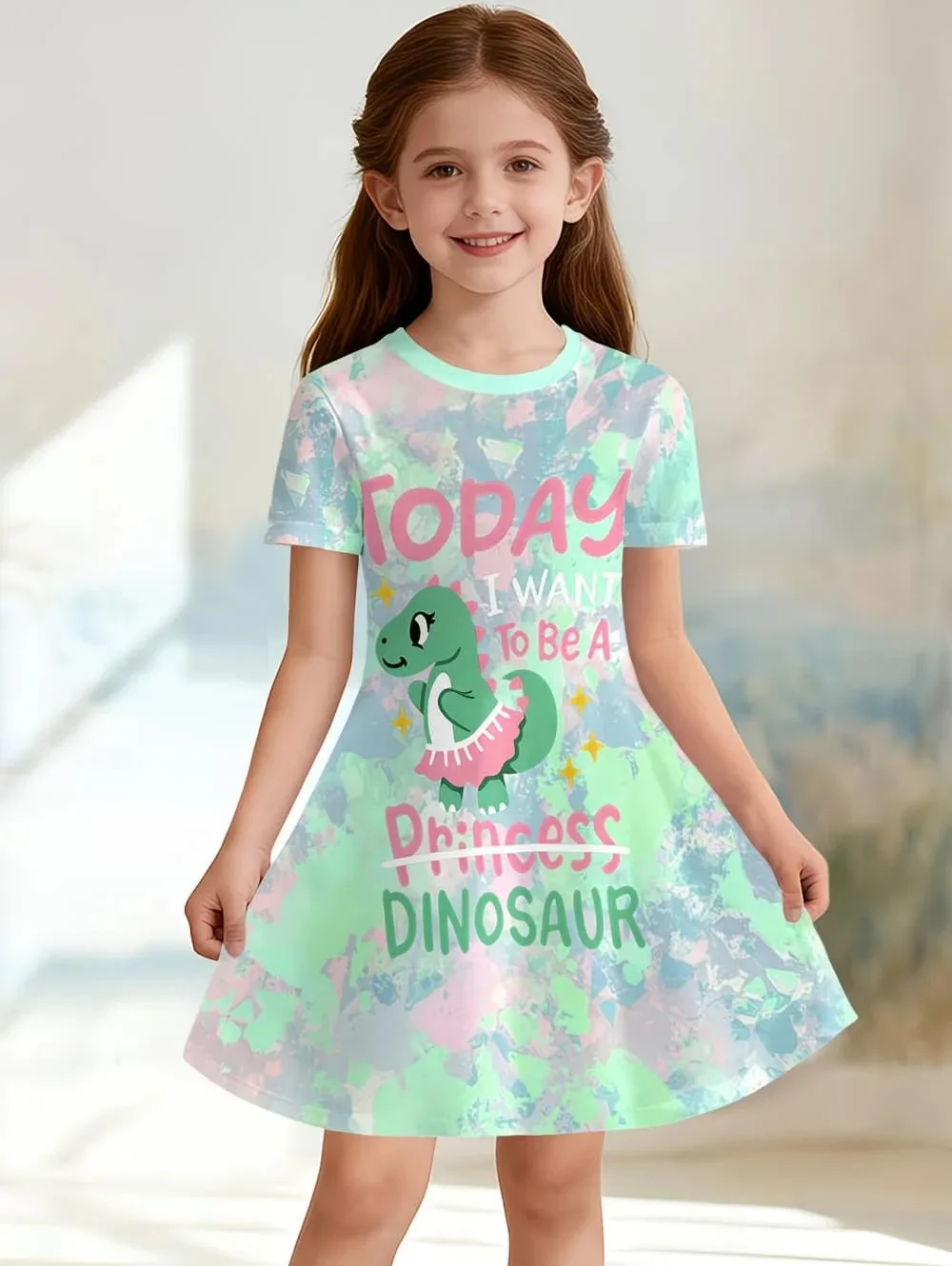Dinosaur Girls Princess Dress 4
