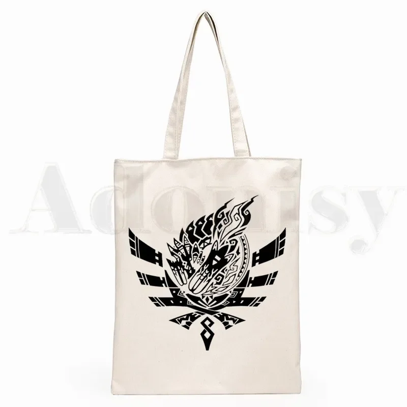 

Мир охотников-монстров позволяет охотить! Paolumu, игры, модные сумки для покупок с графическим принтом, модная повседневная сумка для девочек