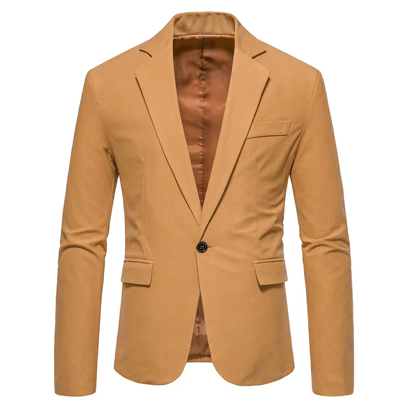 Mens Blazer Jacket European and American Men's Single Breasted Suit Wedding Dress Suit Jacket