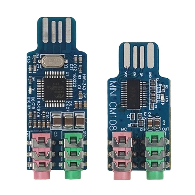 

Drive-free USB Sound Card Computer External Sound Card Module Laptop Sound Card CM108 USB Sound Card Chip Replacement P9JB