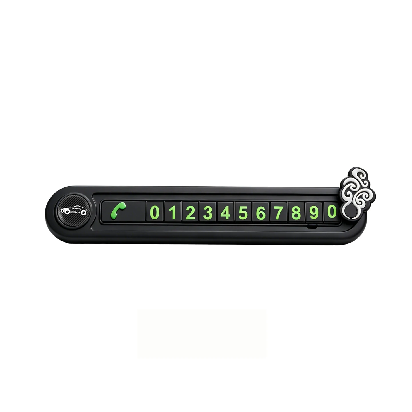 Portable Temporary Parking Phone Number Display Plate with Callback Feature
