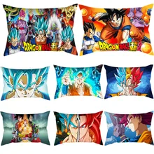 

Japan Anime Peripheral Dragon Ball Printing Pillow Waist Pillow Coreless Vegeta Goku Fluffy and Soft Decorative Pillow Case Gift