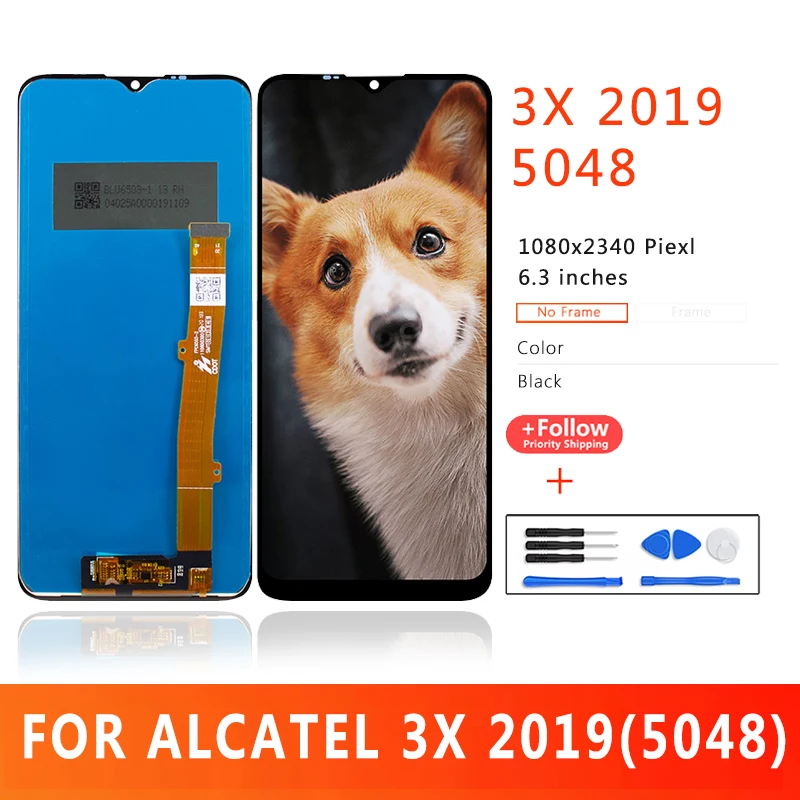 

6.52Inch Display For Alcatel 3x 2019 5048 5048Y 5048A 5048Y_EEA 5048I 5048U_EEA Touch Screen For Alcatel 3x 2019 LCD Replacement