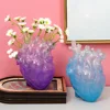 Transparent Heart Vase Creative Nordic Clear Resin Home Room Decor Unique Simulation Anatomical Flower Vases 2