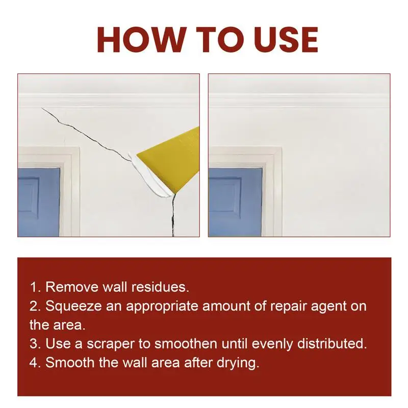 Hole Filler Putty For Walls High Density Spackle Paste Cream Multifunctional Waterproof Household Repairing Tool Long Lasting
