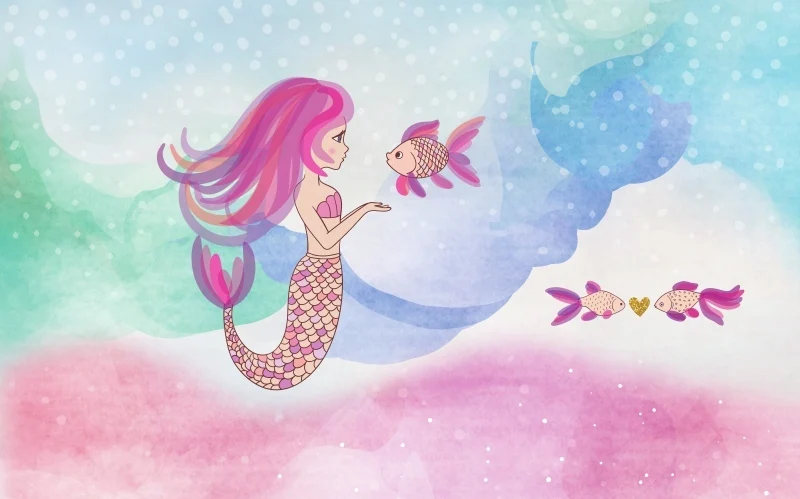 Download Pretty Cute Mermaid Fin Design Wallpaper | Wallpapers.com