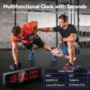 Gym Timer with Remote 11''x 3.5''Ultra-Clear Interval Timer with LED Countdown/Up Wall Clock  Power Fitness Timer Stopwatch 3