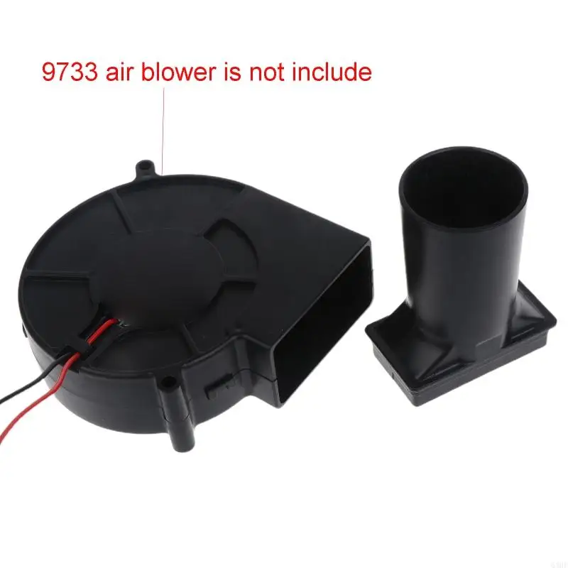 63HF Plastic Hard 3.8cm Diameter Air Pipe Tubes for 97x97x33mm Ventilation fan