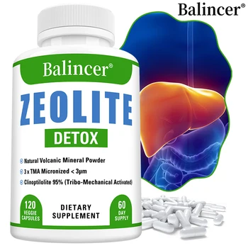 Zeolite Clinoptilolite, Natural Mineral, Supports Kidney Health, Detoxification, 30/60/120 Capsules
