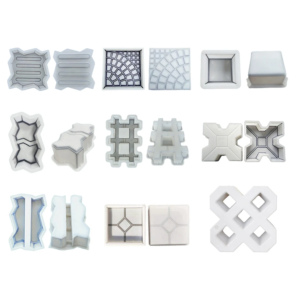 Plastic Path Maker Reusable DIY Path Paving Concrete Brick Mould Garden Concrete Brick Mold for Sidewalk Walkway Patio