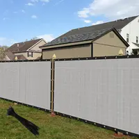 Gray Fence Privacy Screen Windscreen- Heavy Duty Fencing Mesh Shade Net Cover for Wall Garden Yard Backyard- Zip Ties Include