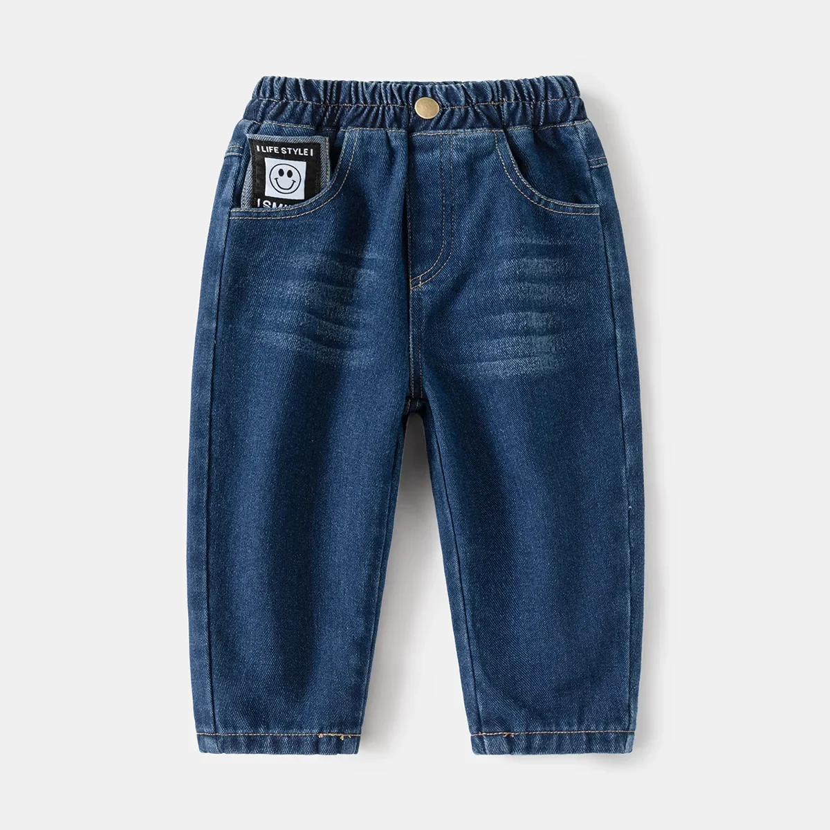 

New 2024 Kids Classic Solid Loose Jeans Baby Boys Fashion Denim Long Trousers Pants Children Casual Jeans Spring Autumn Clothing