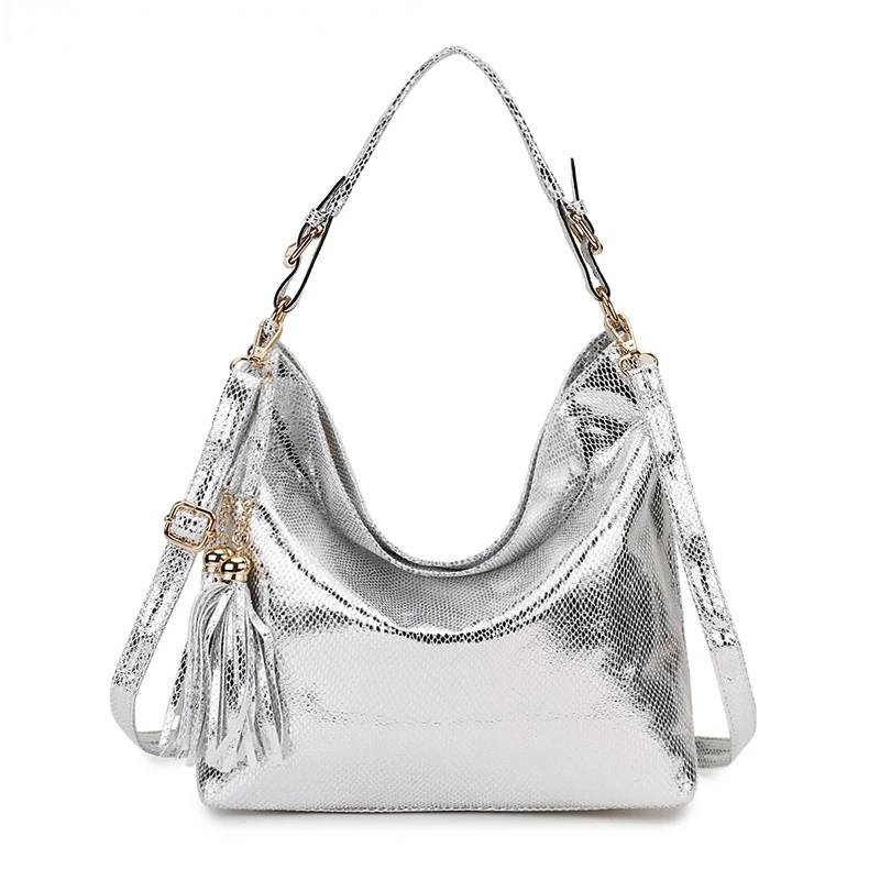 

2021 New Hobo Messenger Bag Women's Shoulder Bag Vintage Tassel Ladies Hand Bags Leather Handbag Big Crossbody Bags for women