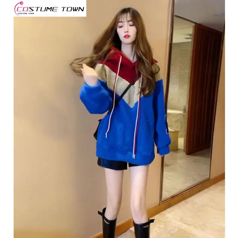 2023 Spring Lamb Wool Sweater Women's Thickened Coat with Solid White T-shirt High Waist Shorts Three Piece Fashion Set