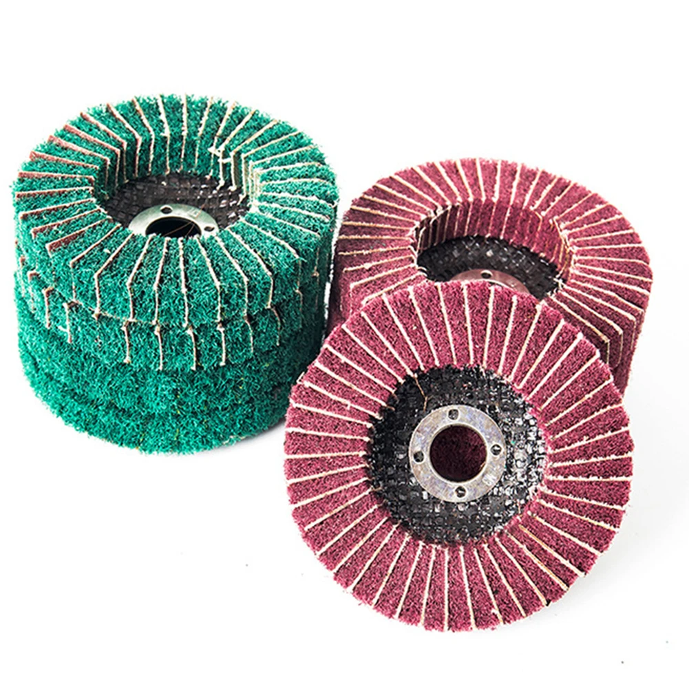 New Poly Strip Disc Abrasive Wheel Paint Rust Remover Clean Grinding Wheel 100/115/125mm Angle Grinder Coral Disc Polishing Disc 1 pcs polishing disc 100mm poly strip disc abrasive wheel paint rust remover clean grinding wheel for angle grinder