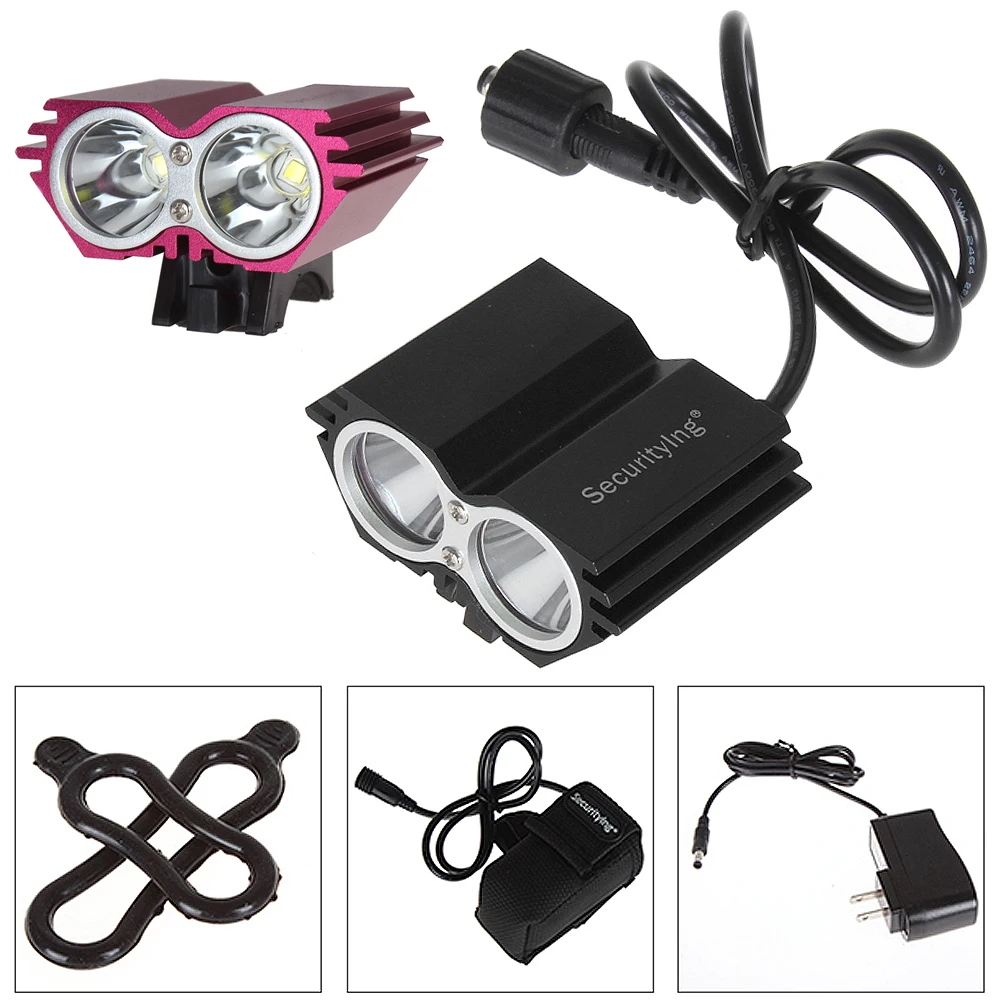 illuminazione-portatile-luce-bici-rossa-nera-sicurezza-1200-lumen-2x-u2-led-lampada-frontale-per-bicicletta-con-batteria-da-4000mah