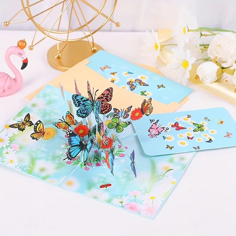3D-Pop-Up-Karten, Blumen, Geburtstagskarte, Jahrestagsgeschenke, Postkarte, Ahorn, Kirschbaum, Hochzeitseinladungen, Glückwunschkarte, Geschenk – Detail 14