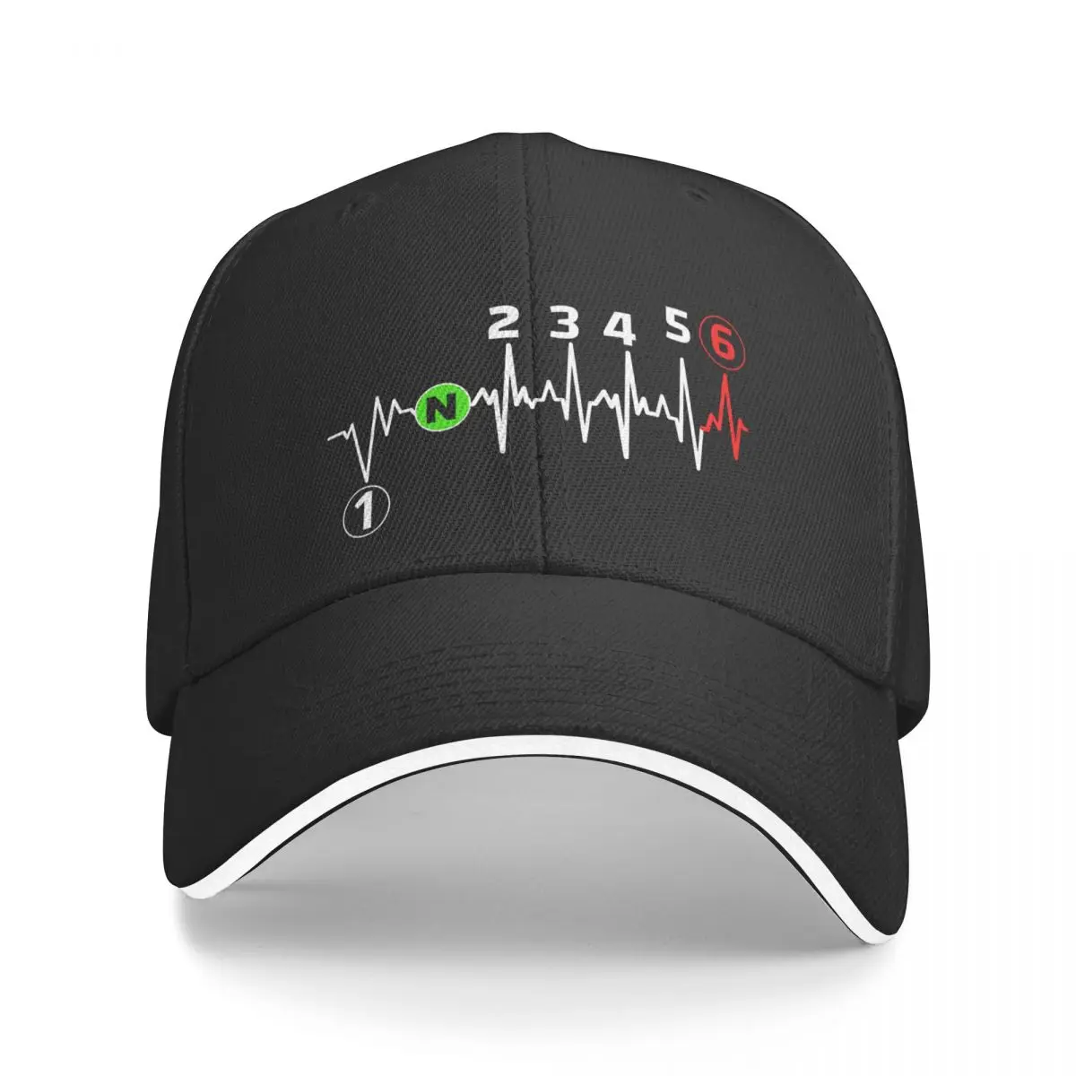 

Motorbike heartbeat 1n23456 Baseball Cap Wild Ball Hat Rugby Man Women's