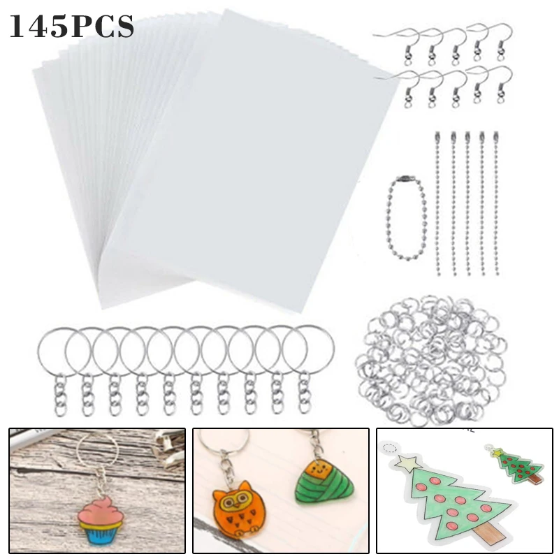 

Набор термоусадочных пластиковых листов «сделай сам», брелоки с усадочным отверстием для бумаги