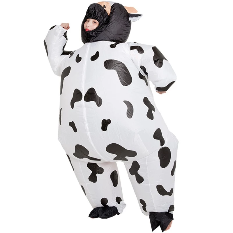 HUYU Inflatable Cow Costume Unisex Activity Party Accs Novelty Practical Joke Props
