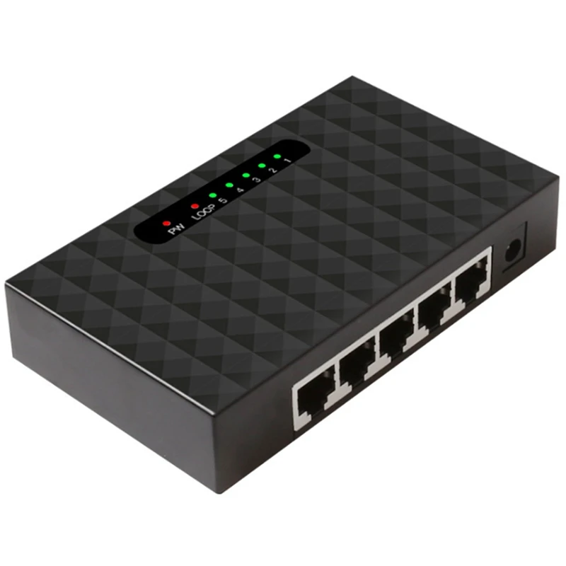 Nuovo Switch Gigabit A 5 Porte Switch Ethernet Di Rete Smart Vlan Switch Di Rete Lan Hub Full O Half Duplex Exchange