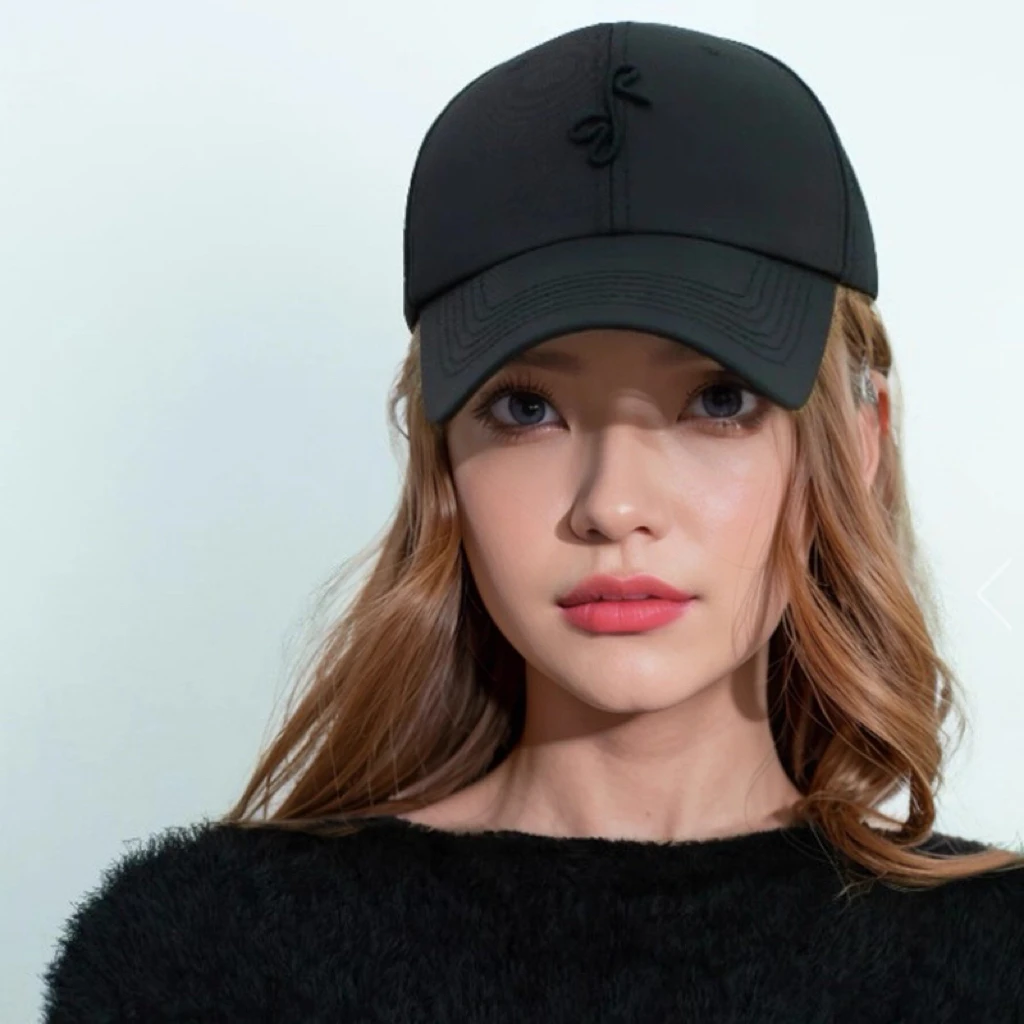 Fashion Black Baseball Cap For Womne High Quality Cotton
