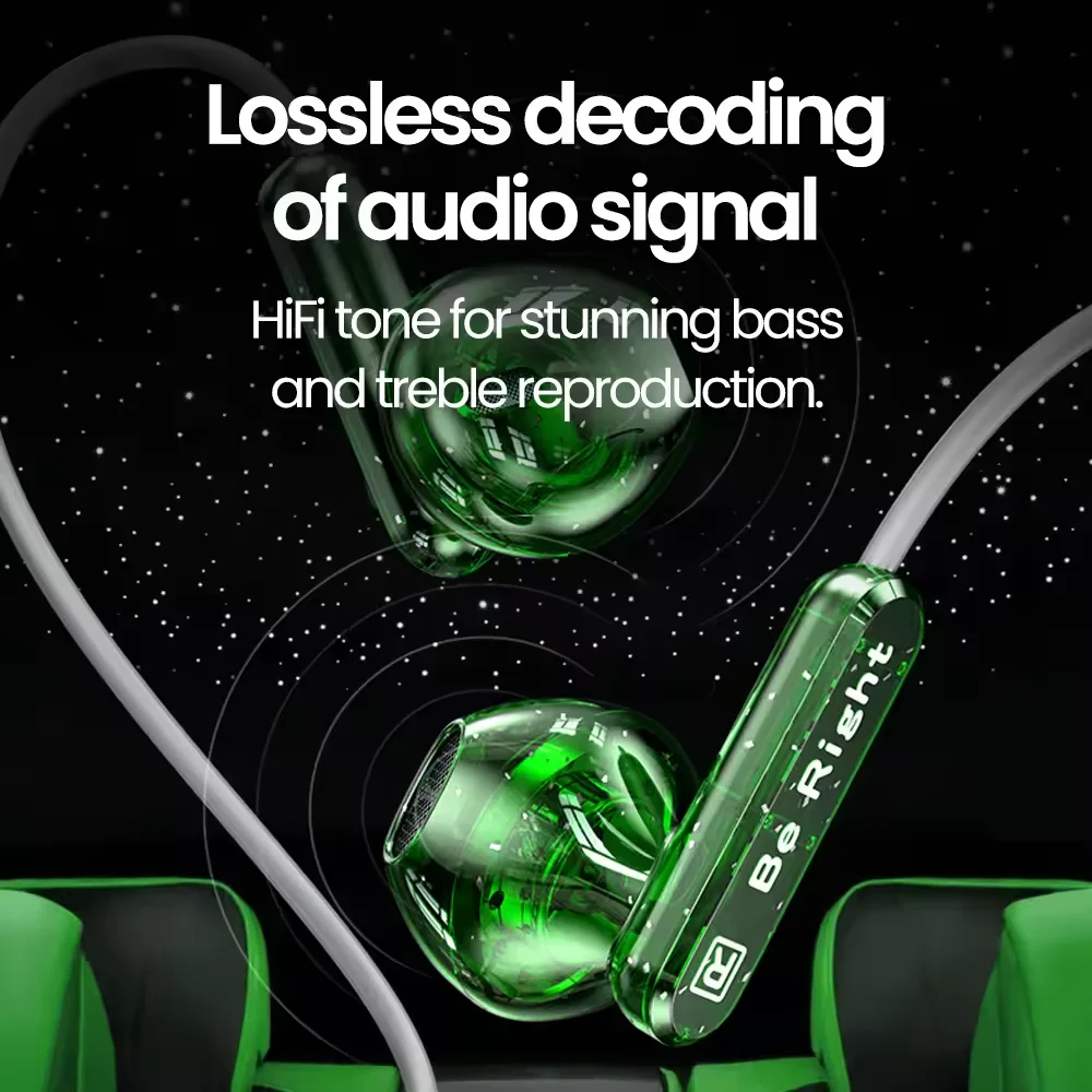 Enhanced Type C In-Ear Headphones with Surround Sound and Wired Control