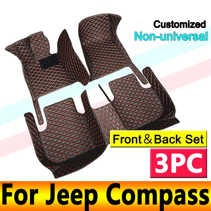 

Car Floor Mats For Jeep Compass 2018-2022 DropShipping Center Interior Accessories 100% Fit Leather Carpets Rugs Foot Pads